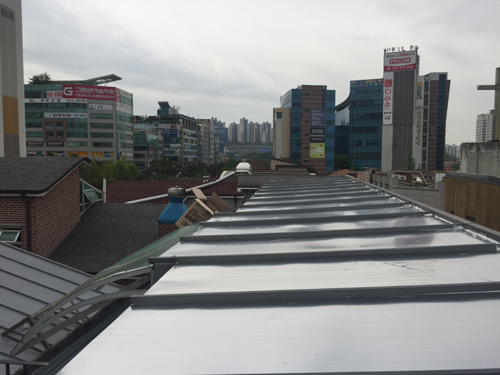 남향 평 지붕 열반사 알루미늄코팅 작업(20. 5. 5)
